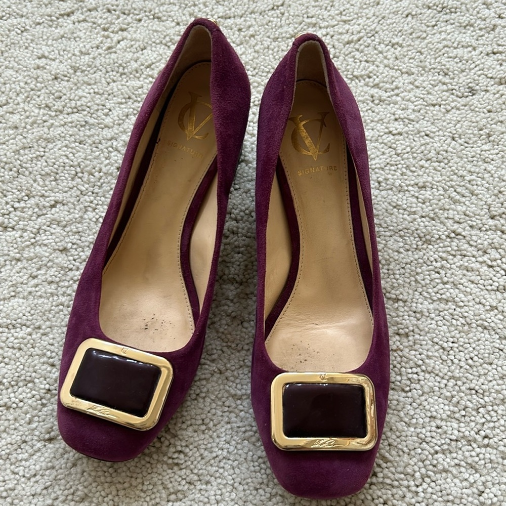 VC signature suede heels
